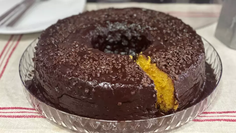 Bolo de Cenoura de Liquidificador